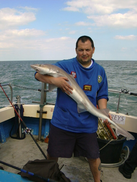 Smooth Hound fishing, Chris Mole Charter Boat Hire offers the very best tope fishing available from the Essex Coast Area